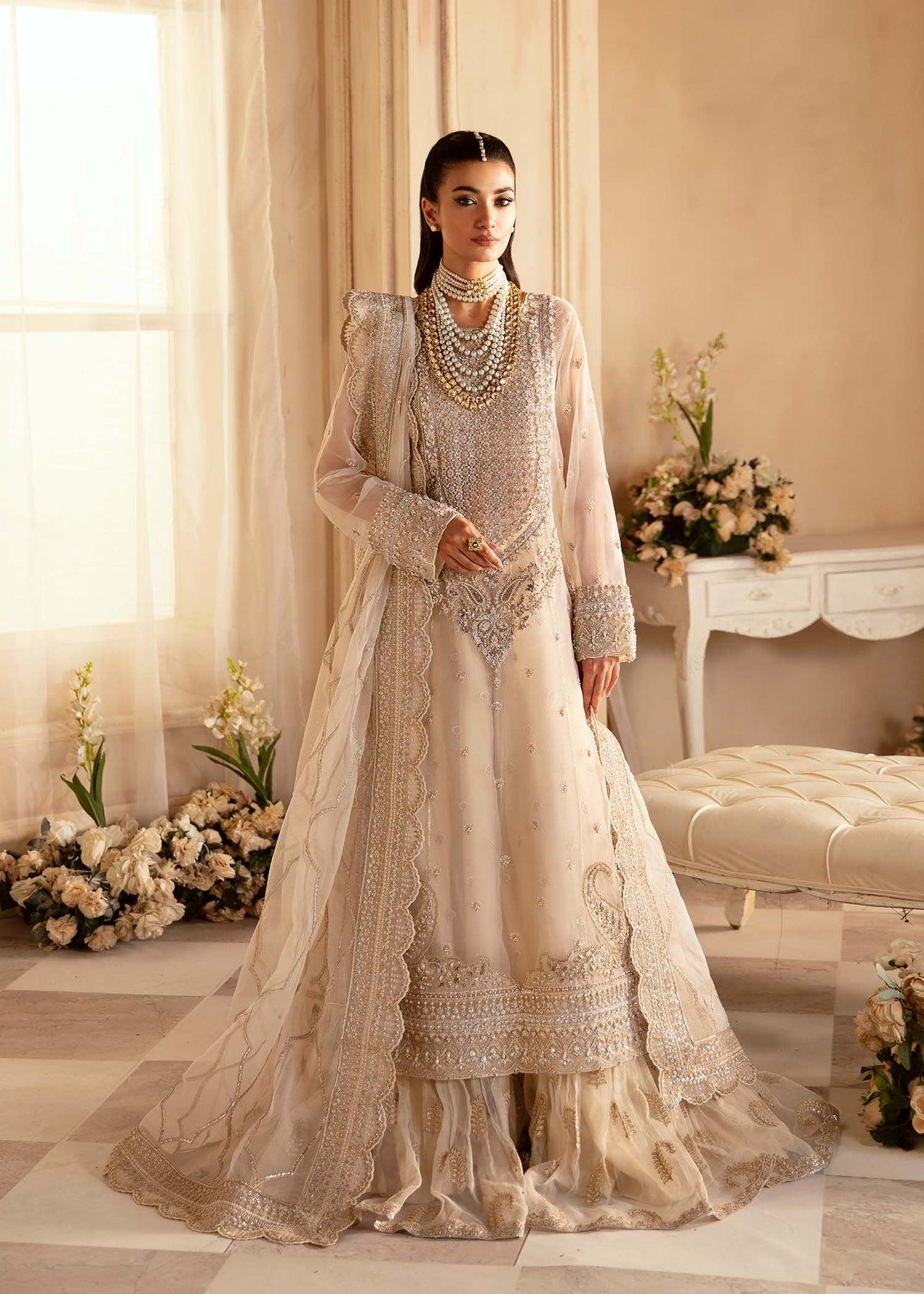 Off White and Gold Pakistani Bridal Dresses - Etsy Canada