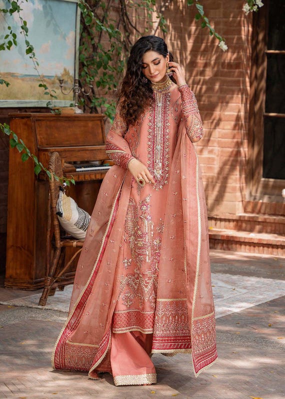 pakistani tea pink dresses Tea pink dress