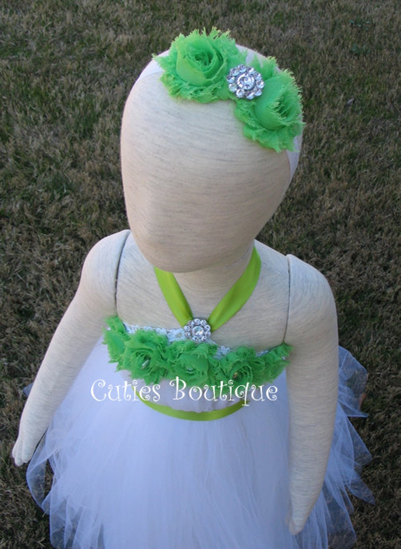 lime green and white outfit