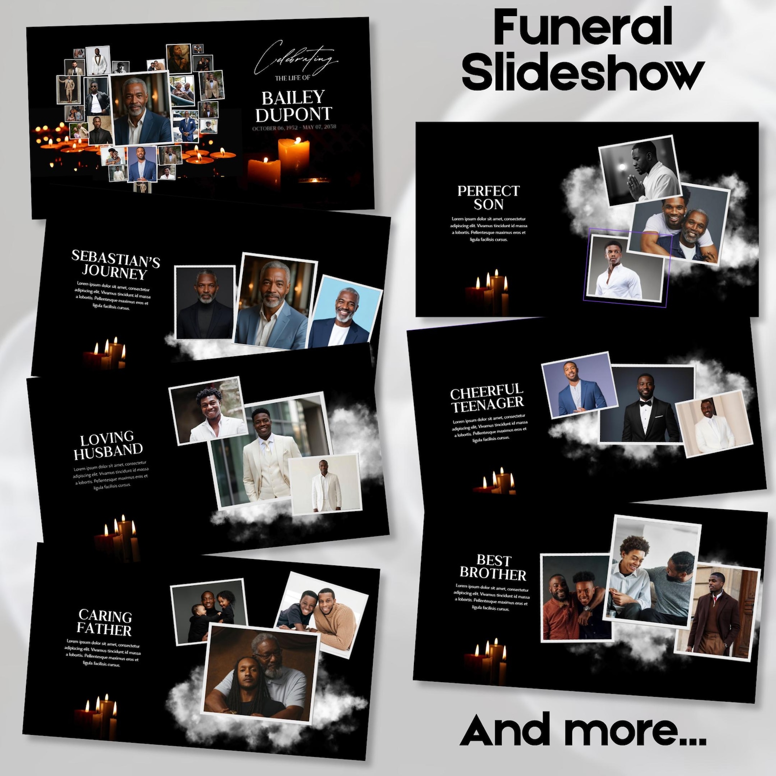 Rustic Memory Slideshow Funeral Memorial Slideshow – Celebration of Life Video, in Loving ...