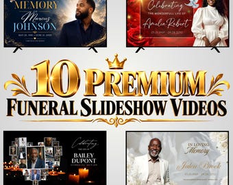 10 Memorial Slideshow Video – Celebration of Life Video, In Loving Memory  (Canva, MP4)