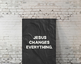 Jesus Christus, Wandkunst, erhebend, Wanddekor, digitale Kunst, trendige Wohnungsdekoration, christliche Wandkunst, religiöses Poster