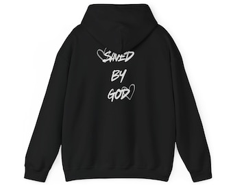Saved By God Hoodie, Inspirational Sweatshirt, Faith-Based Apparel, Unisex Religious Gift, Cozy Church Wear