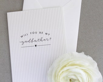 Godfather card / baptism godfather / christening godfather / asking godfather / will you be my godfather? card / godparents