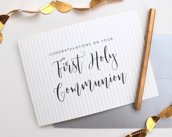 Communion Card / Card for Communion / FIRST Holy Communion Card / Communion / Communion Card / Religious Card / Sacrament Card /  LARGE CARD