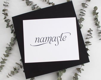 namaste Print  // Print for Yoga lovers // Typography Print // WHITE MATTE Paper // Print for Gallery Wall // Yoga studio print // Size 8x10