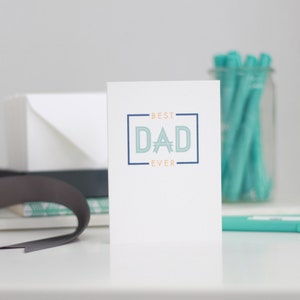 BEST DAD EVER // Father's Day Cards // Best Dad Card // Dad Birthday Card / Dad greeting card // best dad // dad's day // best dad ever card image 2