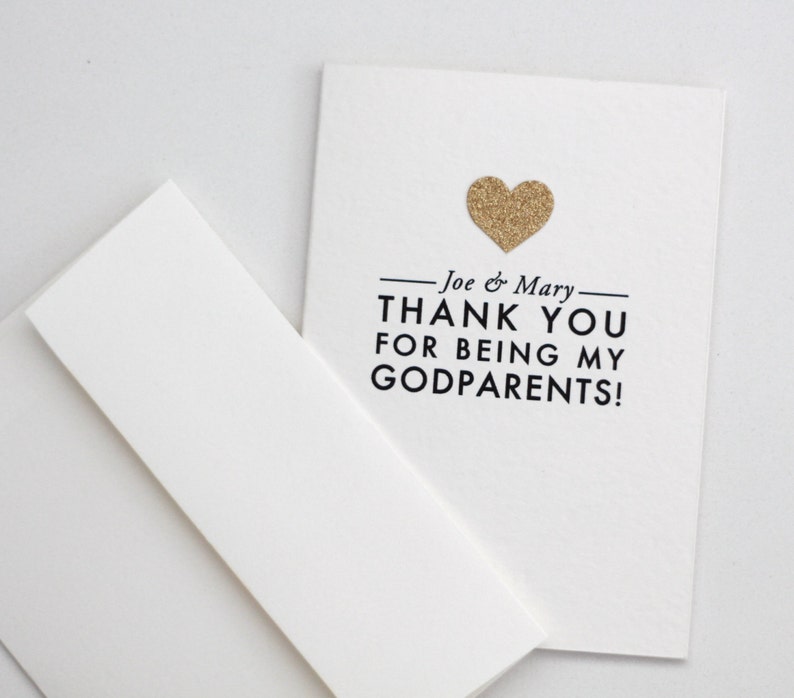 THANK YOU for Being My Godparents / Custom Name / Card With Etsy Canada