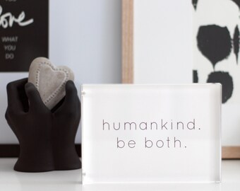 humankind.be both. print // humankind print // human kindness print // print for office // family gallery wall print / Size 5x7 HORIZONTAL