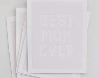 BEST MOM EVER Card / Mother's Day Card / mother's day greeting / fabulous mom / mom birthday / cards for mom / best mom