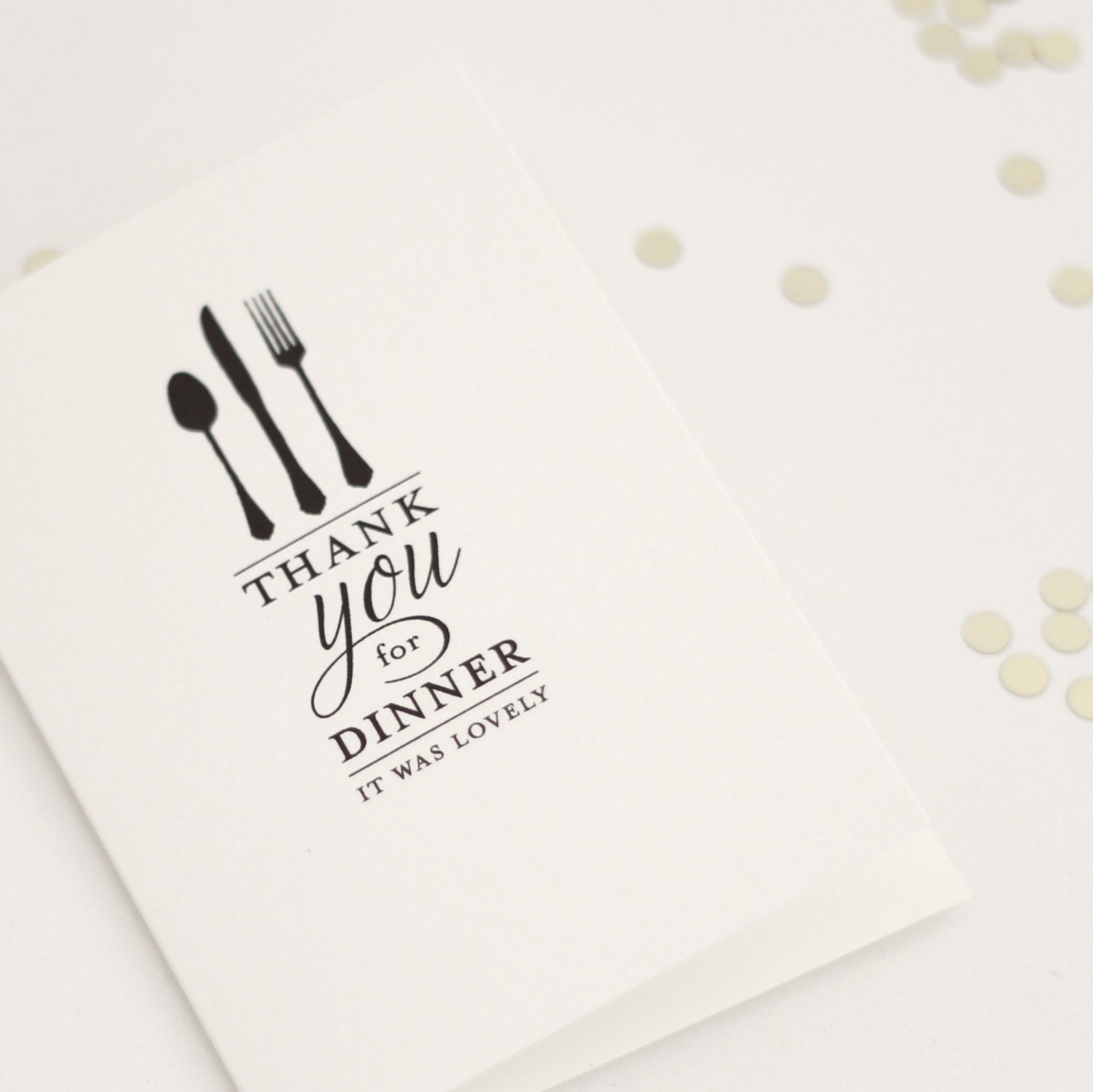 THANK YOU for DINNER it was lovely / thank you card // dinner Etsy