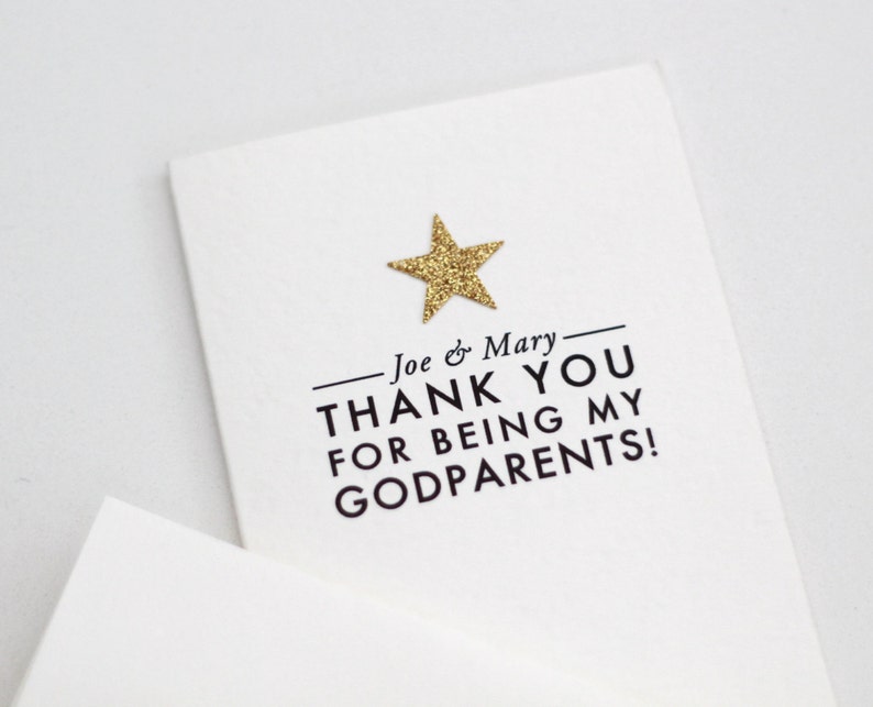 THANK YOU for Being My Godparents / Custom Name / Card With Etsy