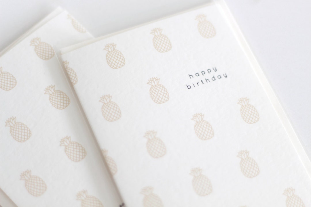 Happy Birthday Card / Happy Birthday Pineapple Card / Birthday - Etsy
