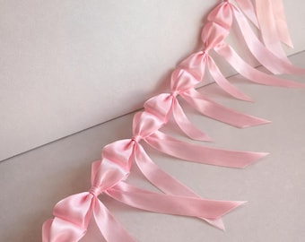 Pink Bow Garland | Baby Girl Nursery, 1st Birthday Party Decor