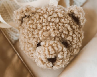Soft Teddy Bear Plush Toy: Newborn Pacifier Holder