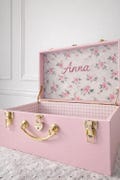 Personalized Leather Baby Keepsake Trunk Large Storage Gift for Newborn Nursery Gift Monogram Design Custom Chest Infant Present Luxury Gift product logo