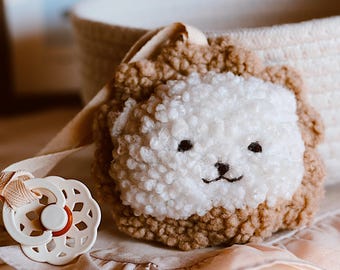 Lion Pacifier Holder - Baby Comfort Toy - Soft and Safe for Newborns