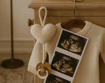 Baby Heart Pacifier Clip | Sherpa Heart | Fall Baby Outfit Accessory | Teddy Lovey Baby Shower Gift | Welcome Newborn gift | 2nd Birthday