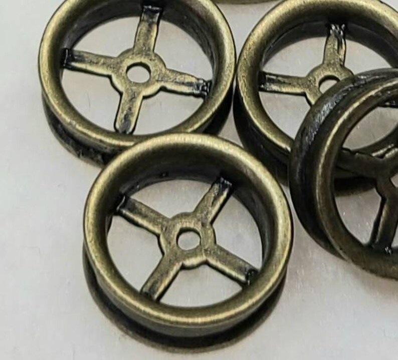 5 Pieces JBB Findings Antique Brass Bead 10mm Cog Etsy
