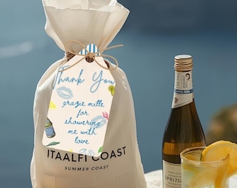 Ciao Bella Zitrone Fliese Dankeschön Tags: Amalfiküste Brautparty (PDF)