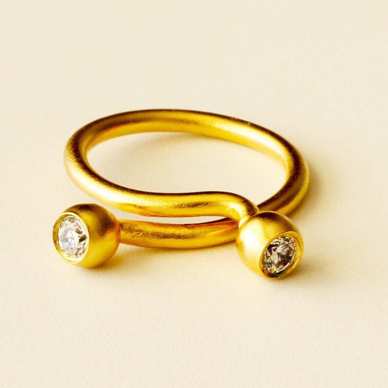 Diamond Engagement ring,modern diamond ring,Gold engagement ring,gold promise ring,unique promise ring,minimal engagement ring,abstract ring