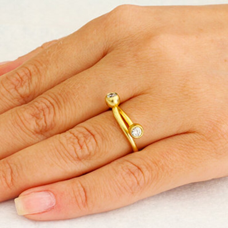 Diamond Engagement ring,modern diamond ring,Gold engagement ring,gold promise ring,unique promise ring,minimal engagement ring,abstract ring