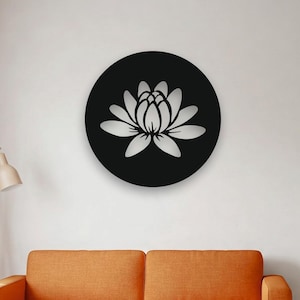 Lotus Wood Wall Art: Boho Spiritual Decor