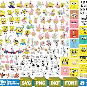 Funny Cartoon Sea Sponge SVG File for Kids Party Decorations, Cute Ocean Character Clipart for Cricut Silhouette Projects