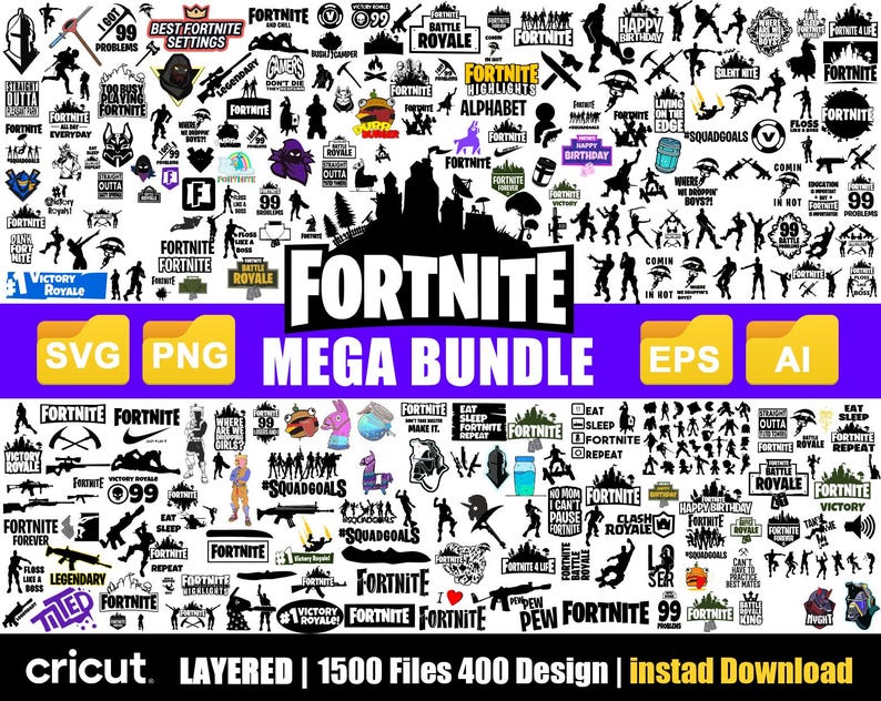 Battle Royale Game Inspired SVG Bundle for Gamers – Video Game Style ...