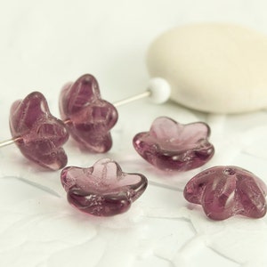 Tschechische Glasblume 10 mm Amethyst 10 St.
