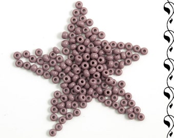 10/0 Czech Glass Seed Beads Preciosa (20g) Purple/Antique fuchsia