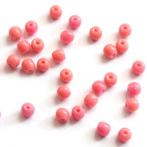 Czech Glass Beads 3 mm Amaranth Pink 100 pcs