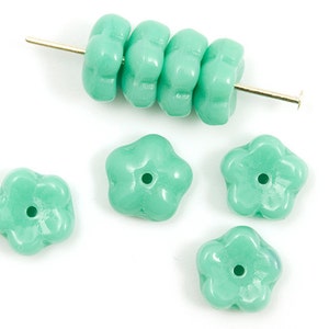 Czech Glass Beads 8 mm Turquoise 20 pcs image 1