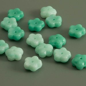 Czech Glass Beads 8 mm Turquoise 20 pcs image 2