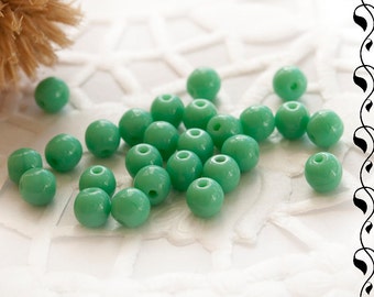 Czech Glass Round Beads 4 mm Turquoise 50 pcs