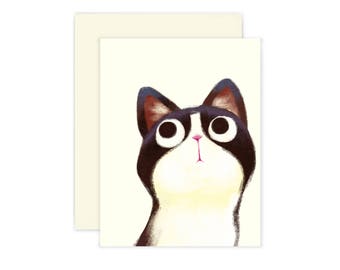 Tuxedo Cat Card