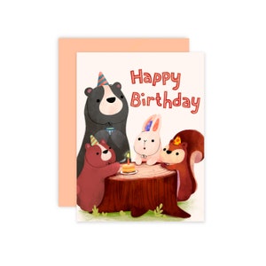 Forest Animals Birthday Card