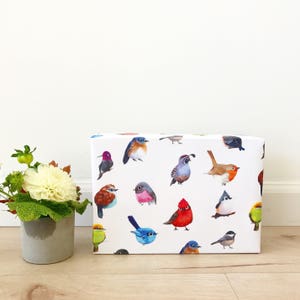 Birds Wrapping Paper For Holiday Gift Wrap