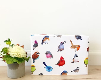 Birds Wrapping Paper For Holiday Gift Wrap