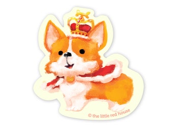Corgi Vinyl Sticker, Waterproof Cute Dog Sticker for Laptop Water Bottle Journal, Corgi Lover Gift, Welsh Corgi Decal