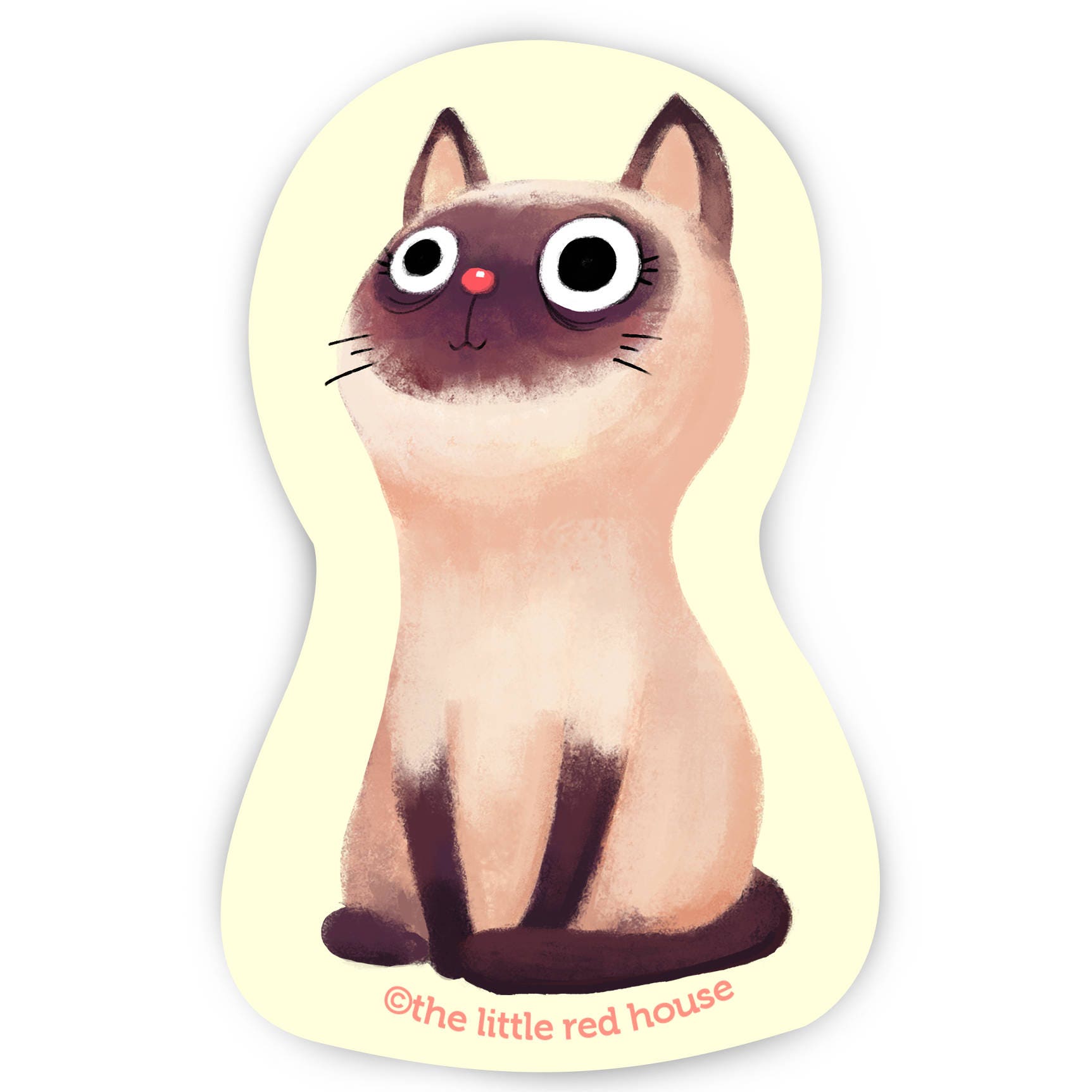 Siamese Sticker Siamese Vinyl Sticker | Etsy