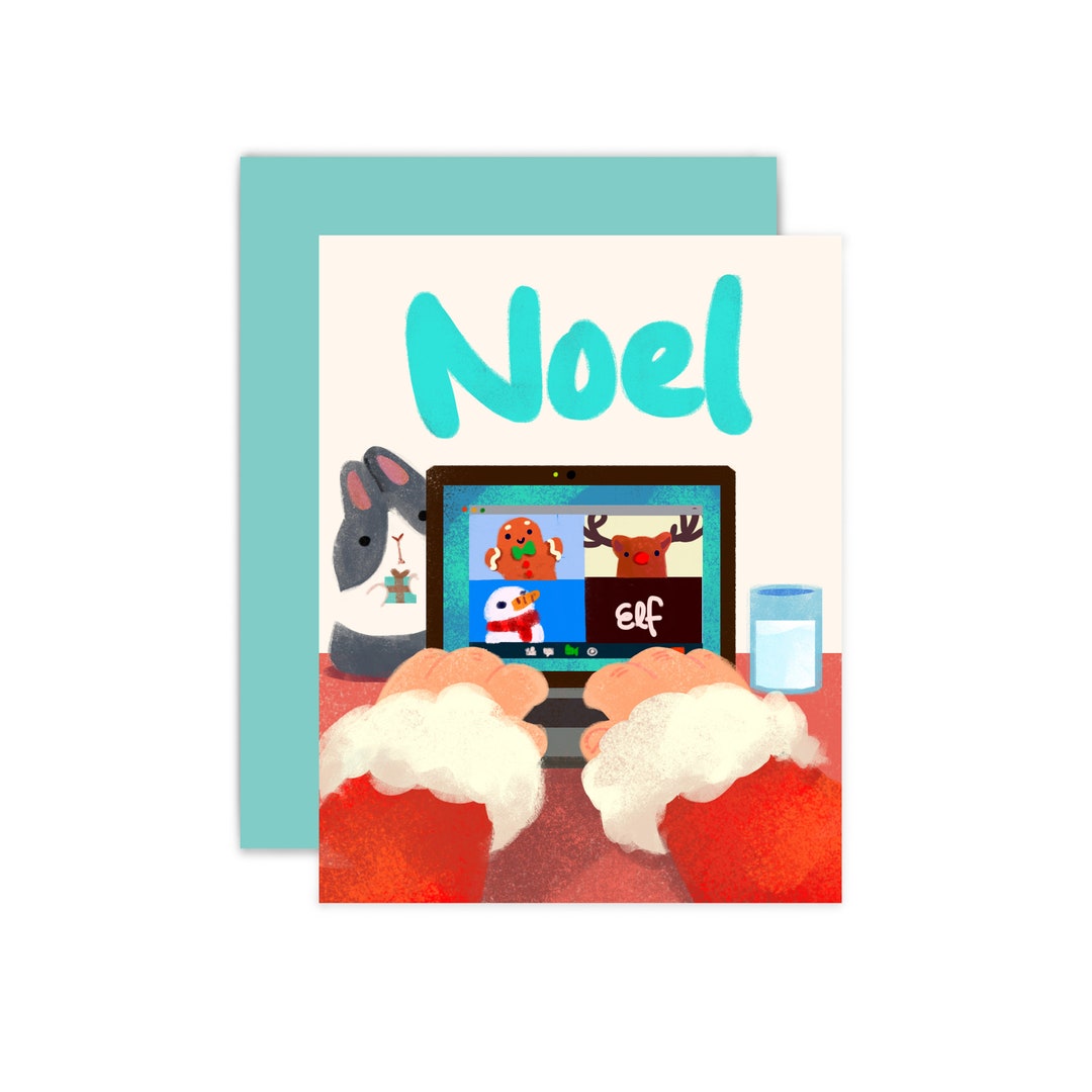 BOX Santa Zooming Card - Etsy