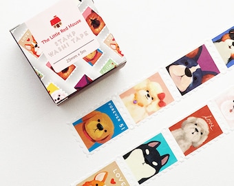 2.5cm Dogs Stamp Washi Tape