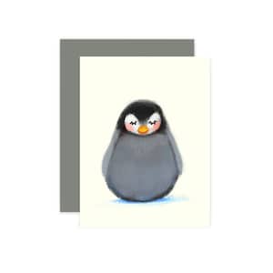 Boîte carte pingouin solitaire