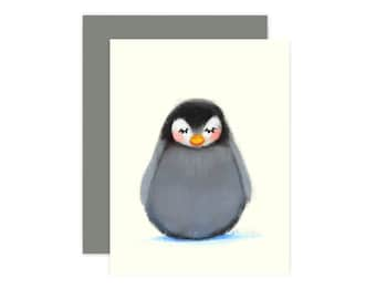 Box lonely penguin card