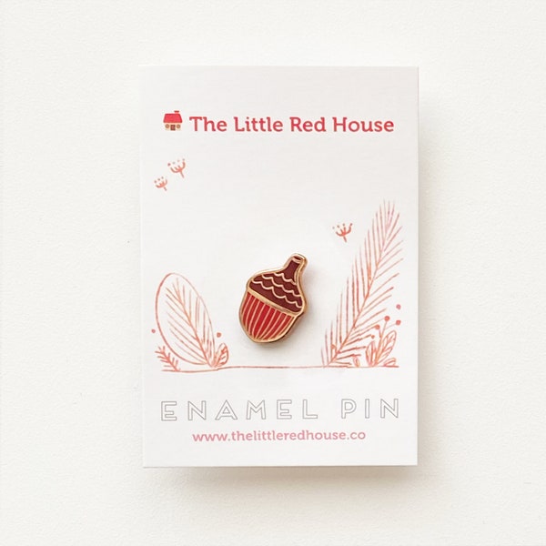 Petit gland Rose Gold Enemal Pin