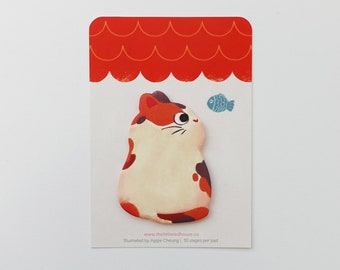 Die Cut Calico Cat Sticky Note