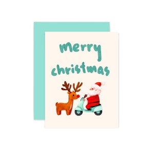 Carte de renne du Père Noël