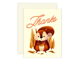 Squirrel Thank You Card