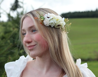 White flower comb- wedding flower comb,  ready to ship, Easter comb, flower girl comb, bridal comb, prom comb,photo prop